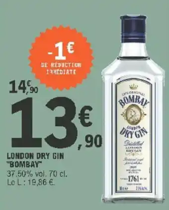 E.Leclerc London Dry Gin Bombay offre