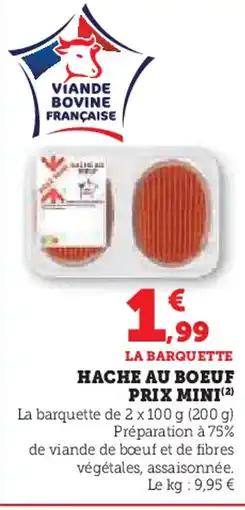 Hyper U PRIX MINI Hache au boeuf offre