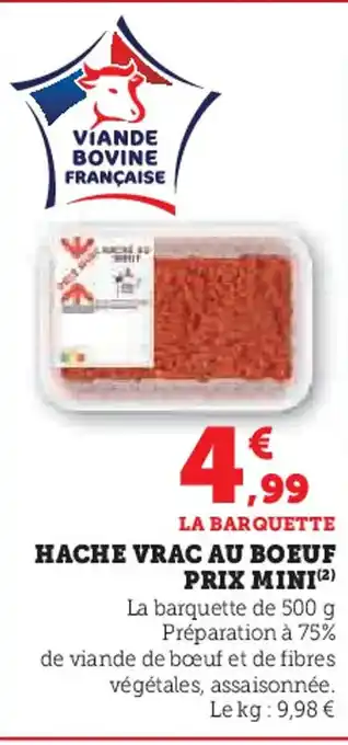 Hyper U PRIX MINI Hache vrac au boeuf offre