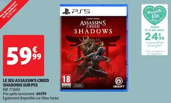 Auchan Le jeu assassin's creed shadows sur ps5 offre