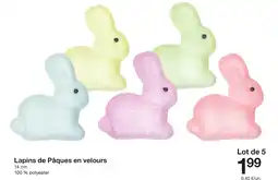 Zeeman Lapins de Pâques en velours offre