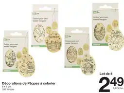 Zeeman Décorations de Pâques à colorier offre