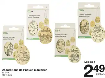 Zeeman Décorations de Pâques à colorier offre