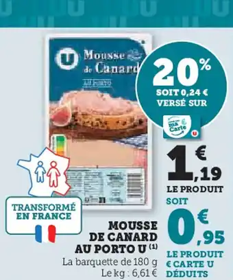 Hyper U U Mousse de canard au porto offre