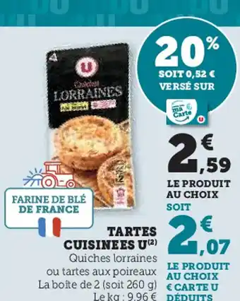 Hyper U U Tartes cuisinees offre