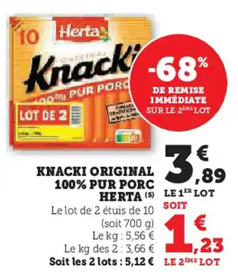 Hyper U HERTA Knacki original 100% pur porc offre