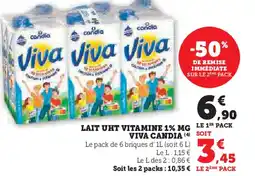 Hyper U CANDIA  Lait uht vitamine 1% mg viva offre