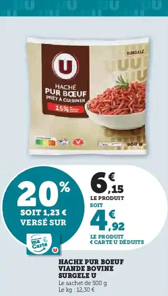 Hyper U U Hache pur boeuf viande bovine surgele offre