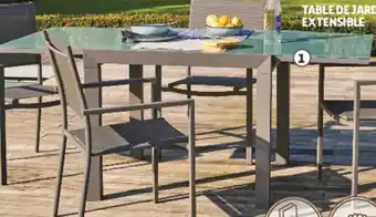 Auchan Table de jardin extensible offre