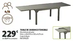 Auchan Table de jardin extensible offre