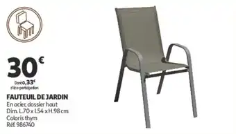 Auchan Fauteuil de jardin offre