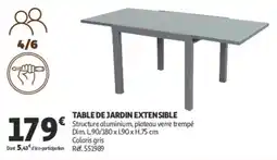 Auchan Table de jardin extensible offre