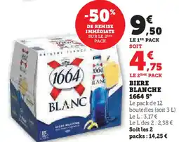 Hyper U 1664 Biere blanche offre