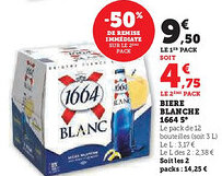 Hyper U 1664 Biere blanche offre