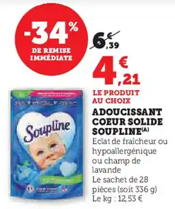 Hyper U SOUPLINE Adoucissant coeur solide offre