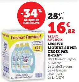 Hyper U SUPER CROIX Lessive liquide par X-TRA offre