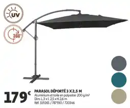 Auchan Parasol déporté 3 x2,5 m offre