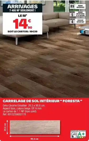 Brico Dépôt Carrelage de sol intérieur foresta offre