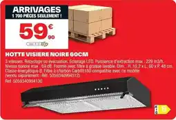 Brico Dépôt Db - hotte visiere noire 60cm offre