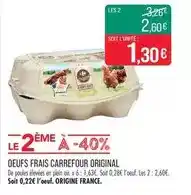 Match Carrefour - oeufs frais original offre