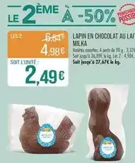 Match Milka - lapin en chocolat au lait offre