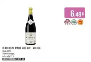 Match L'aurore - bourgogne pinot noir aop l'aurore offre