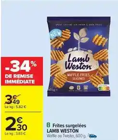 Carrefour Lamb weston - frites surgelées offre