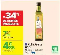 Carrefour Nod - huile adulte offre