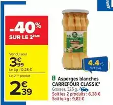 Carrefour Carrefour - asperges blanches classic offre