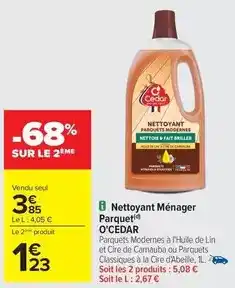 Carrefour Nettoyant ménager parquet offre