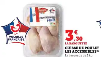 Hyper U Cuisse de poulet les accessibles offre