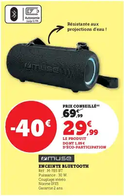 Hyper U MUSE Enceinte bluetooth offre