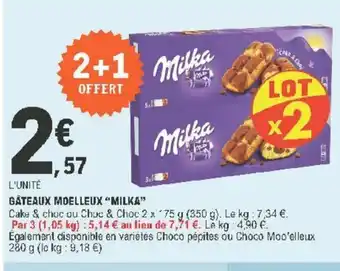 E.Leclerc Gâteaux Moelleux Milka offre