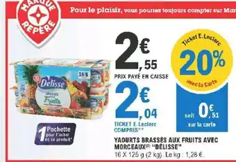 E.Leclerc Yaourts Brassés Aux Fruits Avec offre