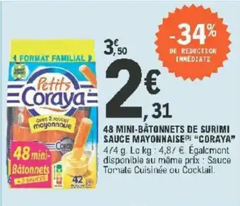 E.Leclerc 48 Mini-Bâtonnets de Surimi offre