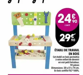Supeco établi De Travail En Bois offre