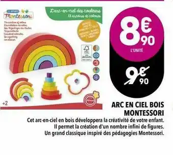 Supeco Arc En Ciel Bois Montessori offre