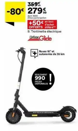 BUT Trottinette électrique Urban Glide offre