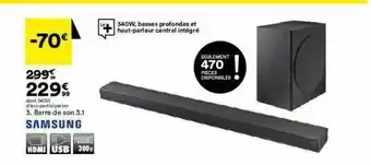 BUT Barre De Son 3.1 Samsung offre