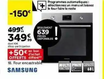 BUT Four Encastrable Samsung offre
