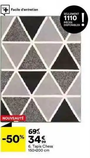 BUT Tapis Chess 150 X 200 Cm offre