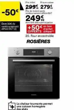 BUT Four Encastrable Rosières offre