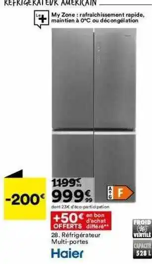 BUT Réfrigérateur Multi-portes Haier offre