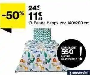 BUT Parure Happy Zoo 140 X 200 Cm Dreaméa offre