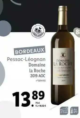 Lidl Pessac-léognan Domaine La Roche 2019 Aoc offre