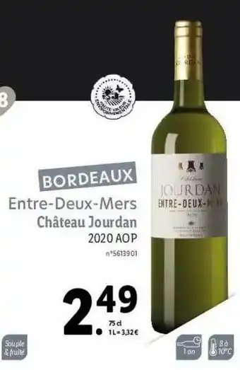 Lidl Entre-deux-mers Château Jourdan 2020 Aop offre