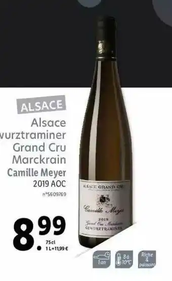 Lidl Alsace Gewurztraminer Grand Cru Marckrain Camille Meyer 2019 Aoc offre
