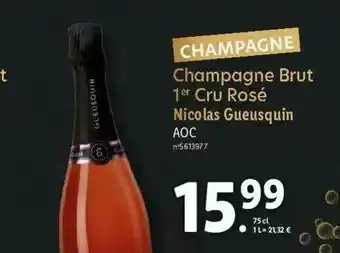 Champagne Brut 1er Cru Rosé Nicolas Gueusquin Aoc
