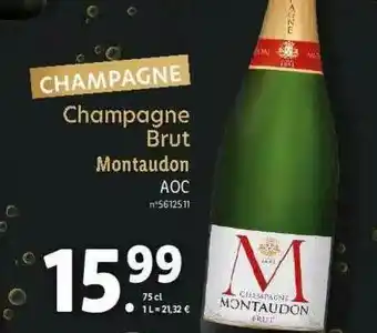 Lidl Champagne Brut Montaudon Aoc offre