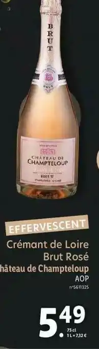 Lidl Crémant De Loire Brut Rosé Château De Champteloup offre